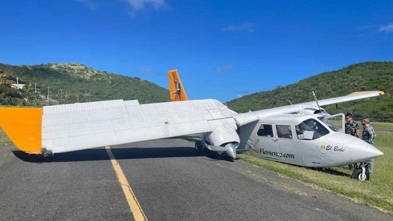 Estado en el que quedó la avioneta en Culebra, uno de los accidentes aéreos más impactantes de 2022