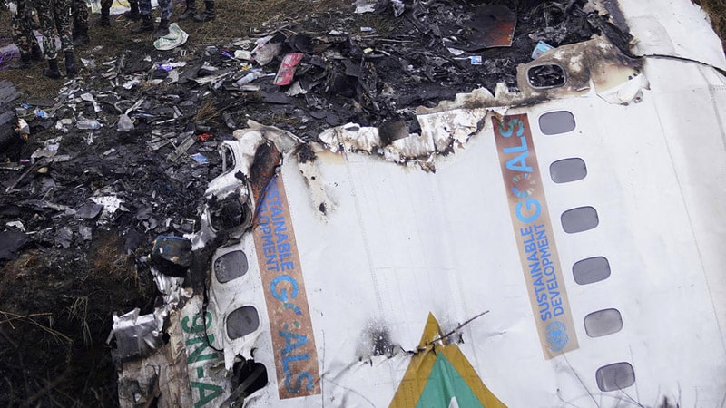 accidente aviones fuselaje ATR 72 Yeti Airlines