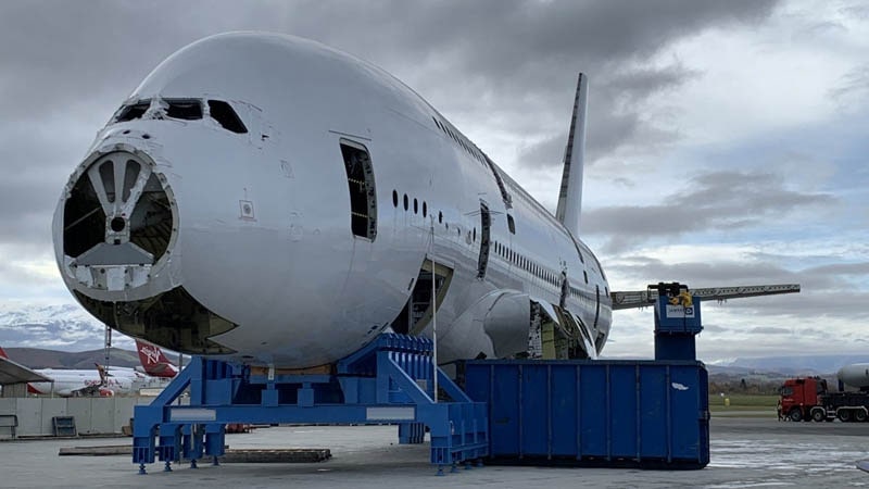 Airbus A380 desguazado en las instalaciones de Tarmac Aerosave
