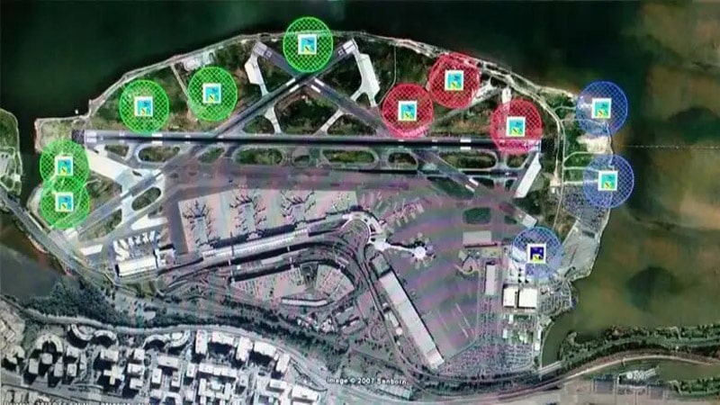 Mapa de los cañones del Aeropuerto Ronald Reagan de Washington