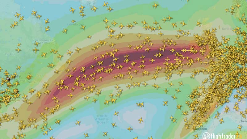 Gráfico de enormes vientos de hasta 280 km/h producidos por la tormenta Ciara