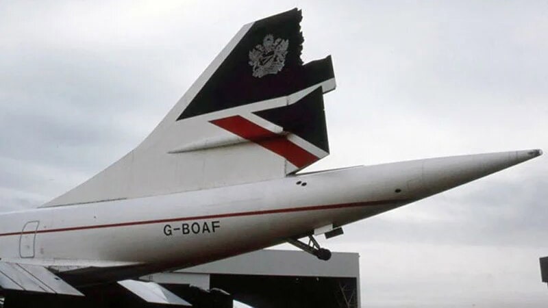 Accidente aéreo del Concorde matrícula G-BOAF: parte del timón de dirección se desprendió en pleno vuelo