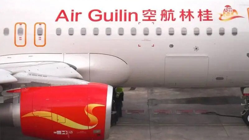 Airbus A320 de Air Guilin, donde el piloto de avión realizó la negligencia